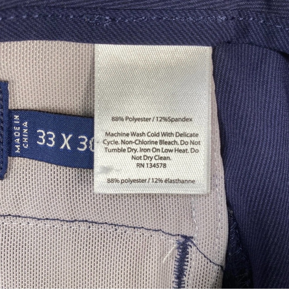 Vineyard Vines Fairway Pants Mens 33x30 Blue Stretch Golf Chinos 1P0254 - Picture 6 of 10